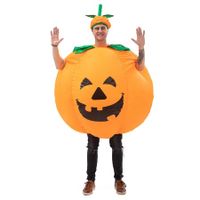 Halloween Pumpkin Costumes for Adults Inflatable Pumpkin Costume for Adults Funny Pumpkin Suit Fancy Dress for Halloween Party Christmas Masquerade Suit For 160-190CM