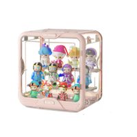 Display case for Figures Doll Double Door Display Box with Light Strip, POP Mart, Lego, Pokémon, Angel Baby Showcase-Pink