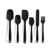 Spatulas for Nonstick Cookware, 6 Pcs Seamless Bpa-Free Silicone Spatula Set for Baking, Cooking