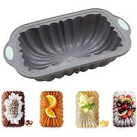Silicone Bread Loaf Pan with Fluted Design, Food Grade Non-Stick Silicone Baking Mold