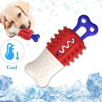 Dogs Chewing Stick Supply Cooling Chew Toys Freezable Pet Teething Toys Summer Dogs Ice Chewing Toys Bone Shape Teeth Cleaning Toys for Puppies Color Blue