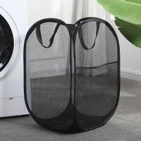 Mesh Pop Up Laundry Basket with Handles Portable Durable Collapsible Storage Collapsible Laundry Bags for Kids Room College Dorm or Travel