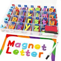 254Pcs Magnetic Letters Numbers for Classroom School Supplies Alphabet Numbers Magnets Letters for Kids Homeschool Preschool Educational Toys