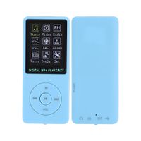 Mp3 Player, Mini Plug Card Video MP4 1.8 Inch Max Support 32GB for Running (Blue)