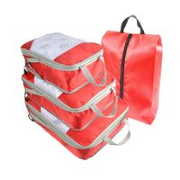 Travel Compressible Storage Bag Large Capacity Luggage Organizer for Business Trip Travel Organizer (Red)