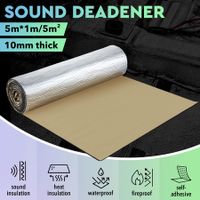 Car Sound Deadener Deadening Mat Noise Proofing Dampening DIY Boat Van Truck Heat Insulation Shield Roll 10mm 5sq m 1x5m