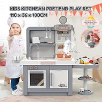 Pretend Kitchen Play Role Cooking Toys Set Children Cookery Cookware Playset Plastic 41 PCS Accessories