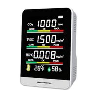 Air Quality Monitor,Professional & Accurate CO2,TVOC,HCHO,Humidity& Temperature Particle Counter,for Home,Office,School,Hotel,Car