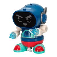 Children's Educational Electric Robot Dancing Robot Toy Music Early Education Walking Robot Christmas Gift Education Toys For Kids  Age 4+(Blue)