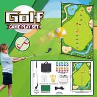 Golf Chipping Game with Sticky Balls fun Game Mat Indoor OutdoorGolf Game Set for Children Over 3 Years Old and Adults  Golf Clubs