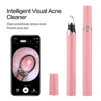 Smart Visual Blackhead Remover Acne Needle Cleansing Cosmetic Devices Acne Squeeze Pore Cleaner Facial Treatment With Camera Color Pink