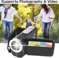 Video Camera Camcorder, 16X Zoom 1080P HD Digital Camera Recorder for Children Kids Gifts(Black)