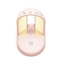 3-in-1 Wireless 15W Charger Music Night Lamp with Bluetooth Speaker Ajustable & Mutiple Light-up Modes-Pink