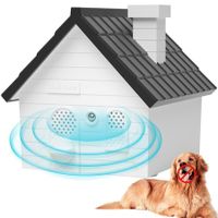 Dog Barking Control Devices,Anti Barking Device Outdoor and Indoor with 4 Frequency Ultrasonic,Waterproof Bark Box of 50ft Range,Safe for Human & Dogs (Black)