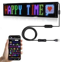 7x17cm 16x32pixel LED Signs   Bright Advertising Flexible USB 5V LED Store Sign Bluetooth App Control Custom Text Pattern  Programmable LED Display