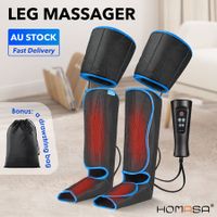 Leg Massager Foot Massage Electric Air Compression Wraps Circulation Booster Full Calf Thigh Muscle Relax Pain Relief Machine with Heat