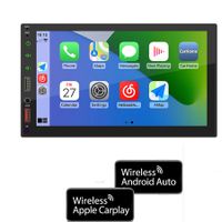Double Din Car Stereo with  Carplay and Android Auto with 7 Inch HD LCD Capacitive Touchscreen