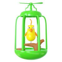 Interactive Cat Toys for Indoor Cat Bird Cage Electric Tumbler Toys (Green)