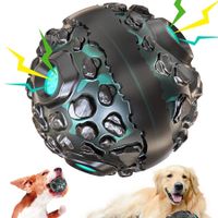Dog Toy Ball for Aggressive Chewers Make Funny Giggle When Wiggle Interactive Pet Toy Boredom for Dog(Black-Blue)