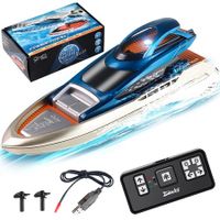 RC Remote Control Luxury Boat For Kids 2.4Hz and 20+ MPH High-Speed Pool Toy Ship For Boys