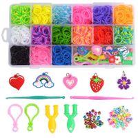 1500pcs Rubber Band Bracelet Kit Loom Bracelet Making Kit for DIY Art and Craft with 18 slots Storage Container,Charms