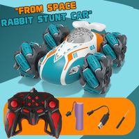 Remote Control Rabbit Stunt Car Vehicle 4WD Stunt Cars with Lights 2.4Ghz 360° Rotatation Offroad Terrain