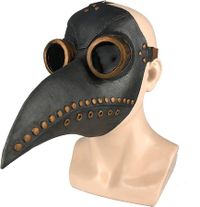 Funny Medieval Steampunk Plague Doctor Bird Mask, Latex Punk Cosplay Masks Beak Adult Halloween Event Cosplay Props