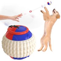 Dog Ball on a Rope Training Dog Treat Toy Ball Throwing Ball Interactive Outdoor Tossing for Pet Dog(Blue)