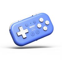 8Bitdo Micro Bluetooth Gamepad Pocket-sized Mini Controller for Switch, Android, and Raspberry Pi, Supports Keyboard Mode (Blue)