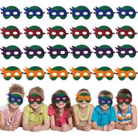 Turtles Mask for Kids Turtles Felt Masks Party Favors,Turtles Themed Game Video Birthday Party Supplies,Party Decoration Birthday Gift for Children Boys Girls (24 Packs)