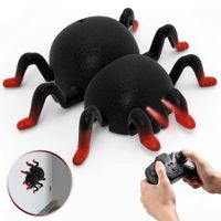 Prank Simulation Spider Wall Climbing Stunt Car RC Toy Remote Control Christmas Halloween Funk Gifts for Adults and Kids(Black Red)