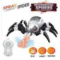 Electric Remote Control Simulation Spray Spider Light Music Animal Dance , Kids Wireless Rc Toy Gift