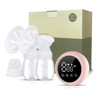Double Electric Breast Pump with Massage Function, Breastfeeding Pump with 2 Modes and 9 Levels