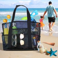 8 Pockets Summer Beach Mesh Bag Large Capacity Swimsuit Storage Shoulder Bag Waterproof Underwear Pocket Beach Tote Bag