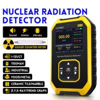 Geiger Counter Nuclear Radiation Detector Radiation Dosimeter with LCD  Beta Gamma X-ray Rechargeable Radiation Monitor Meter, 5 Dosage Units Switched