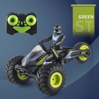 Motorcycle Remote Control Toy for Boys Remote Control Two Shapes 360° Stunt Rotation Sound Lighting STAR CAVALRY Kids Toys Gift (Grass Green,1 Pack)