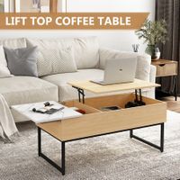 Lift Top Coffee Table Tea Dining Living Room Center Sofa Side with Storage Rising Up Furniture Desk Large Rectangle Modern Wood