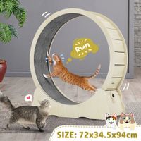 Wood Cat Wheel Exercise Treadmill Dog Running Exerciser Gym Puppy Walking Indoor Kitty Spinning Workout Training Equipment