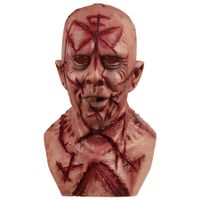 Halloween Horror Scar Man Mask Zombie Devil Mask Creepy Cosplay Mask Adult Party Props