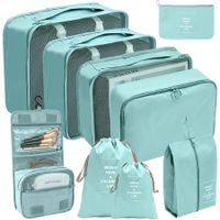 9 Pcs Travel Packing Organizers Travel Packing Cubes for Suitcase Set Luggage for with Large Toiletries Bag for Clothes Shoes