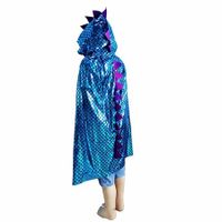 Dinosaur Cape Dragon Hooded Cloak Halloween Costume Boy Girl Toddler Dress Up Clothes 3-8 Years Old 110*90cm