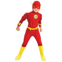 Halloween Kid's Superhero the Flash Costume Cosplay Suit  Outfit Bodysuit Jumpsuit 135-150cm