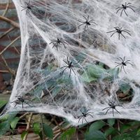 Spider Webs Halloween Decorations,300 Sqft Spider Webs with 30 Fake Spiders,Stretchable Cobwebs for Indoor/Outdoor Scary Atmosphere,Parties,and Haunted Houses