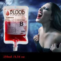 20 Pack Blood Bags for Drinks,150ml Anti-Leak Bags with Cap,Reusable Food Grade Bags,Decoration Cups for Halloween and Christmas