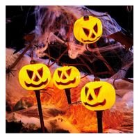 Halloween Pumpkin String Lights Stake Solar Lighted 3D Pumpkins 5 Lights for 1 Set