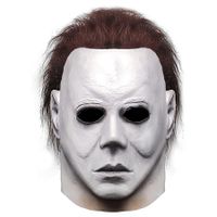 Halloween Michael Myers Mask Adult, Latex Full Head Halloween Mask Scary Halloween Michael Myers Decor