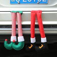 Car Cartoon Style Christmas Leg Decoration Adorable Trunk Hanging Decor Automotive Automobile Joyful Holiday Ornament,Green