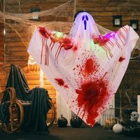 Halloween Hanging Ghost Ornament with Blood Glowing Ghost Haunted House Bar Prop