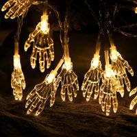 Halloween Ghost Hand Lights String 3 Meter 30 LEDs Battery Operated Halloween Lights Indoor Outdoo for Halloween Party Decor