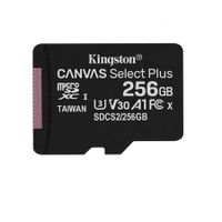 Kingston 256GB microSDHC Canvas Select Plus 100MB/s Read A1 Class 10 UHS-I Memory Card